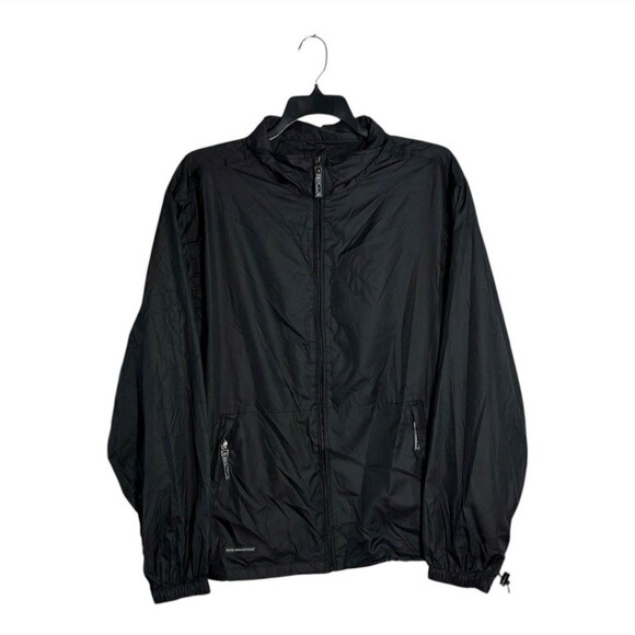 SUN MOUNTAIN Men XL Waterproof Golf Jacket Black Full Zip Lightweight Pockets - Picture 1 of 8